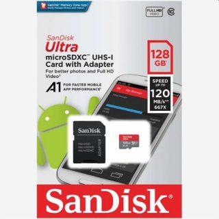 Karta SD SanDisk 128GB MICRO SDXC ULTRA 120 MB/s C10 UHS-1